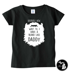 Kids Daddy Beard Shirt Black