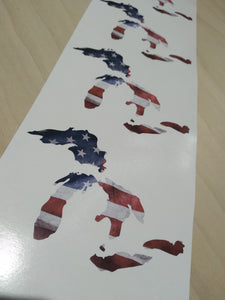 Michigan American Flag Sticker