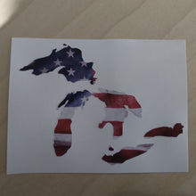 Load image into Gallery viewer, Michigan American Flag Sticker