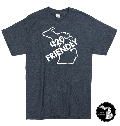 State of Michigan 420 Marijuana Friendly T-Shirt