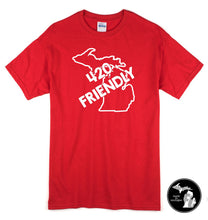 Load image into Gallery viewer, State of Michigan 420 Marijuana Friendly T-Shirt