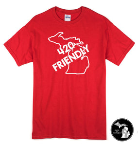 State of Michigan 420 Marijuana Friendly T-Shirt
