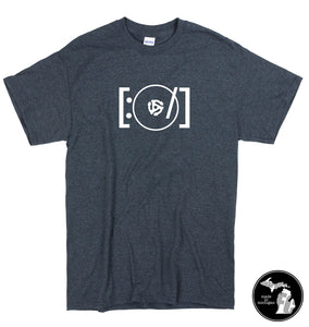 Font Style Turntable T-Shirt - Vinyl Records - Turntable - Records - LP - Music - Stereo