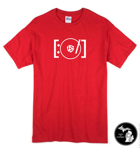 Font Style Turntable T-Shirt - Vinyl Records - Turntable - Records - LP - Music - Stereo