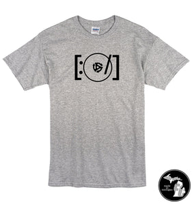 Font Style Turntable T-Shirt - Vinyl Records - Turntable - Records - LP - Music - Stereo