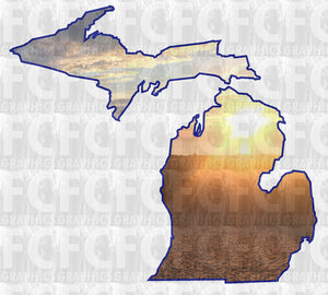 Michigan Sunset Sticker