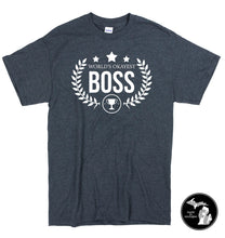 Load image into Gallery viewer, World&#39;s Okayest Boss Shirt &amp; More! - Boss Shirt - Work Life - Office Life - Humor - Gift