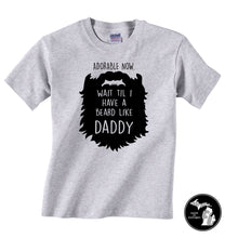 Load image into Gallery viewer, Kids Daddy Beard Shirt Gray