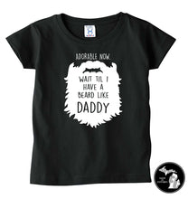 Load image into Gallery viewer, Kids Daddy Beard Shirt Black