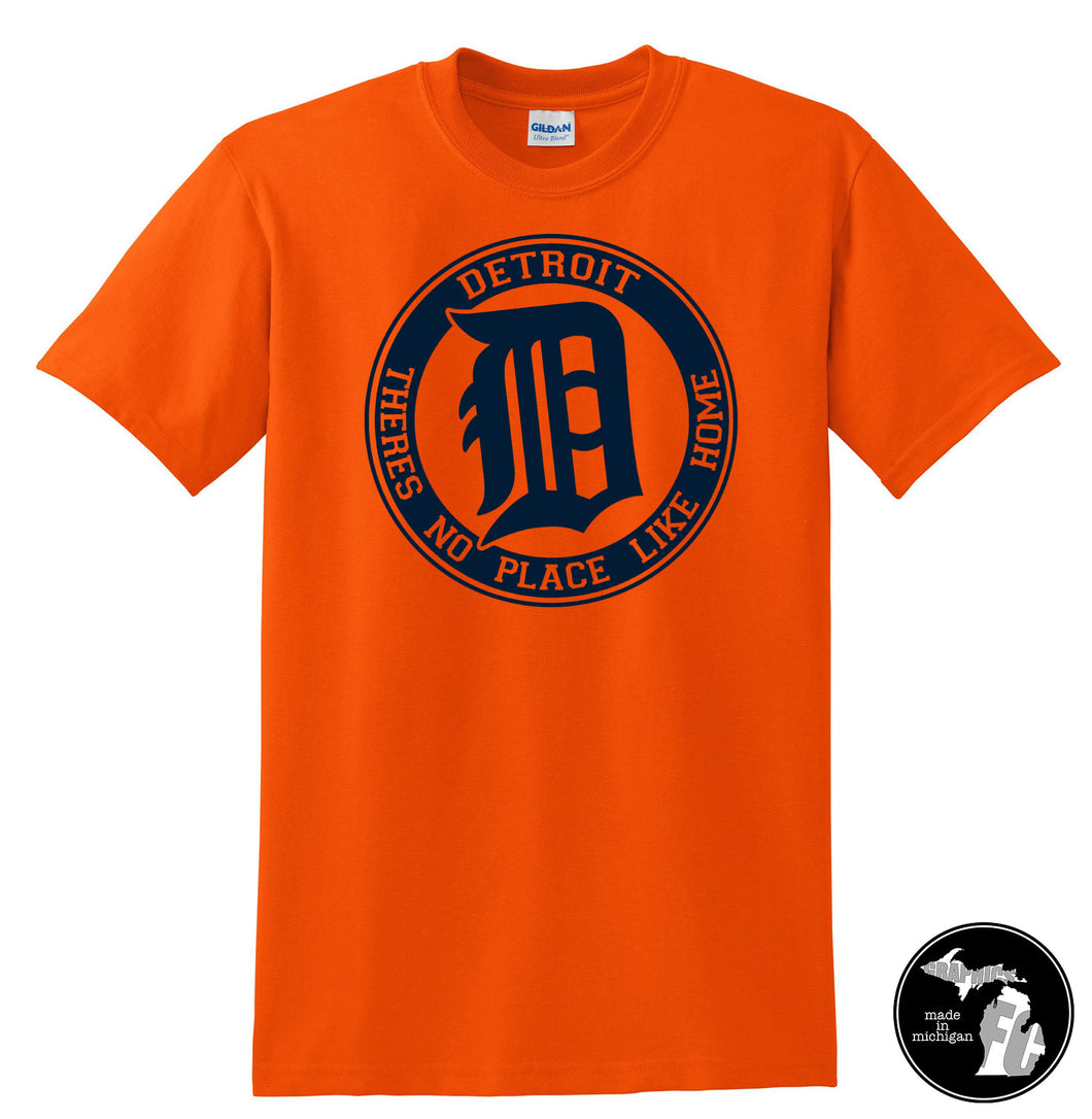 Detroit Tiger Baseball No Place Like Home T-Shirt