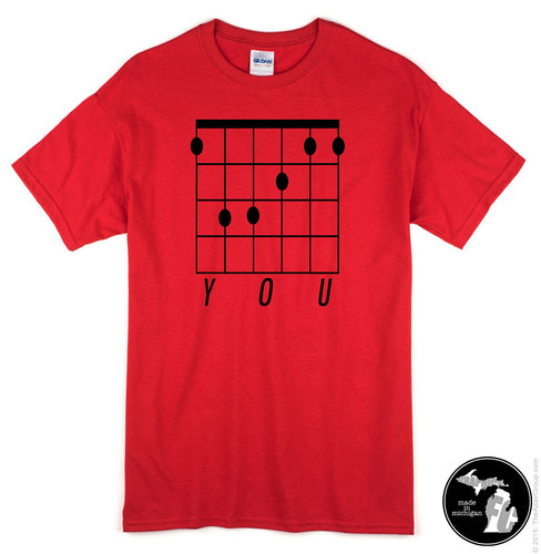 F U Music Note T-Shirt Red
