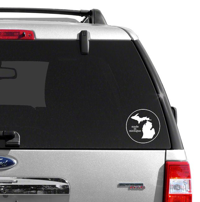Made In Michigan Circle Die-Cut Decal