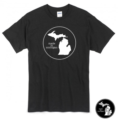 Made In Michigan Circle Design T-Shirt - Michigan - State - State Shirt - Local - Great Lakes -