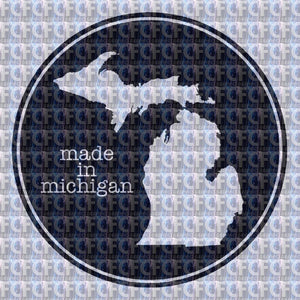 Made In Michigan Circle Die-Cut Decal