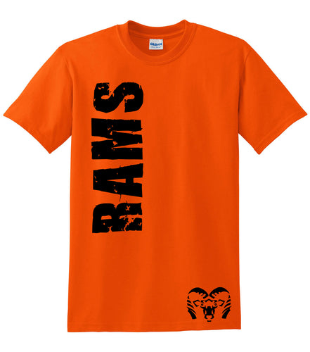 ROCKFORD RAMS Vertical Design T-Shirt - School Spirit - Spirit Wear - High School - Hometown