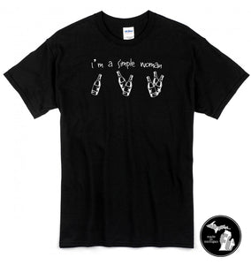 I'm A Simple Woman T-Shirt Black