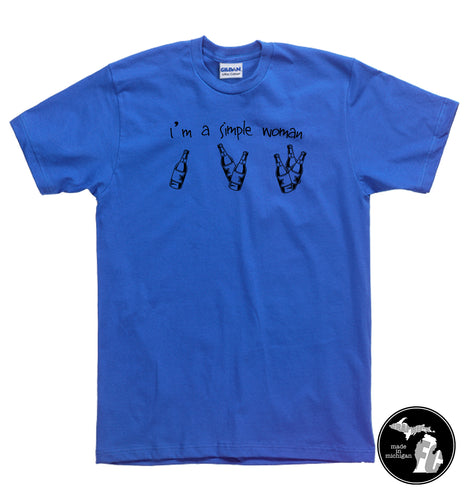 I'm A Simple Woman T-Shirt Blue