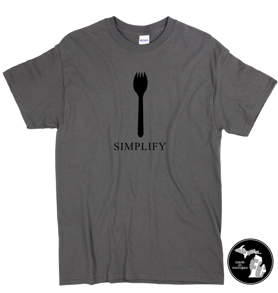 Simplify Spork T-Shirt - Funny - Food - Simple - Humor -