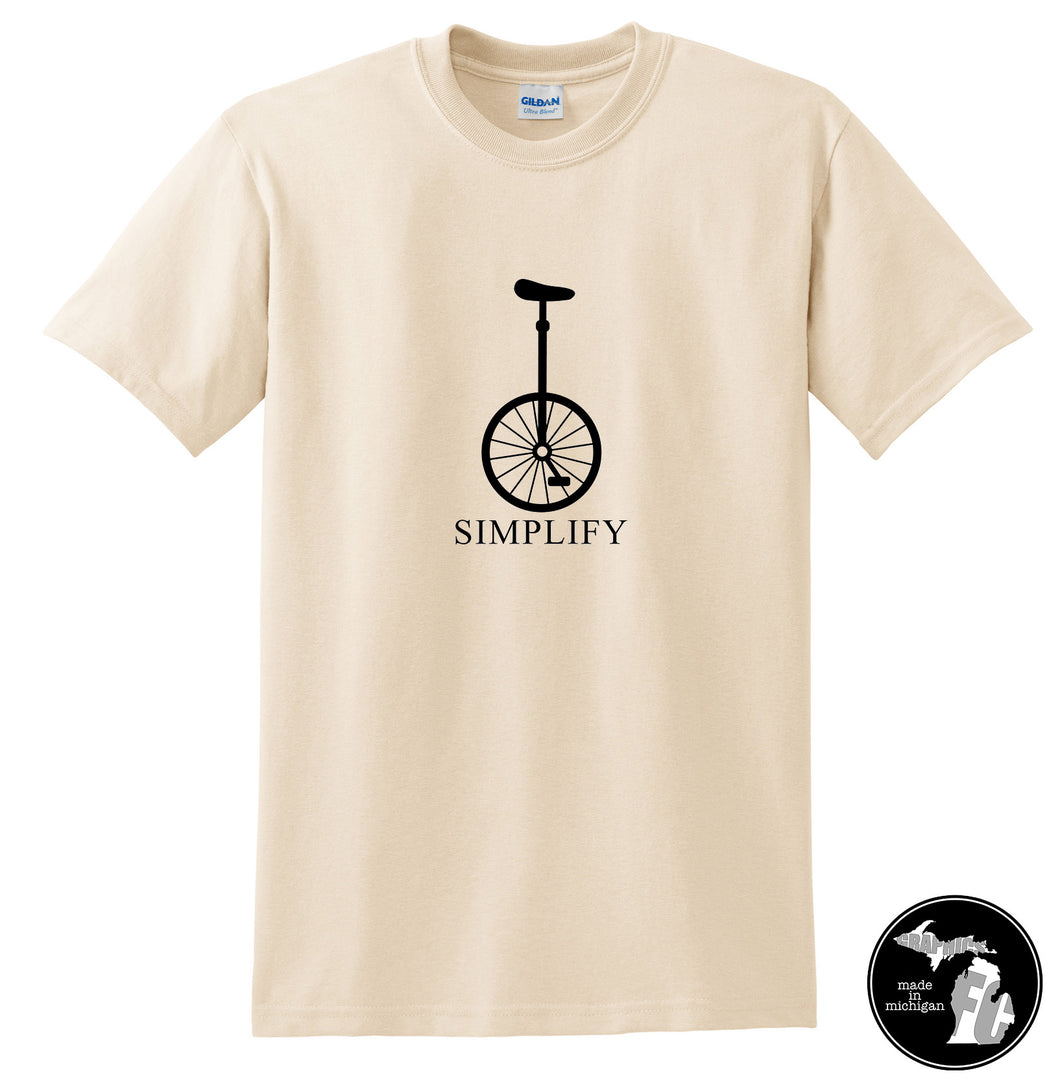 Simplify Unicycle T-Shirt - Funny - Bicycle - Simple - Humor -