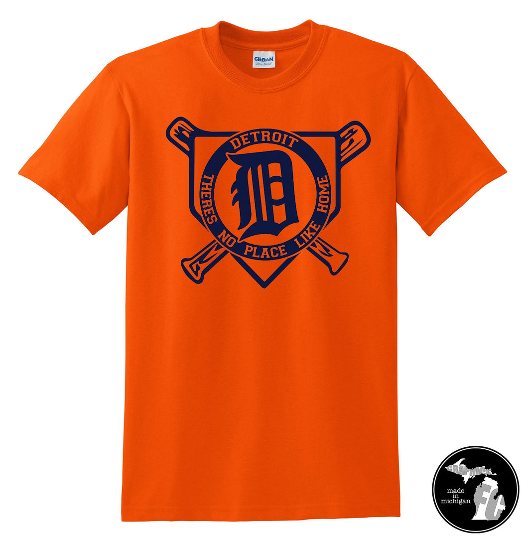 Detroit Tiger Baseball No Place Like Home Plate T-Shirt – Furniture City  Graphics
